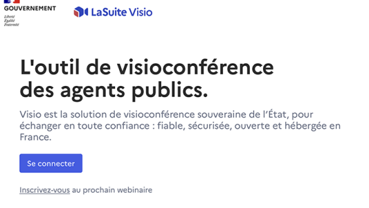 Généralisation de « Visio », la solution de visioconférence de l'État à destination des agents publics