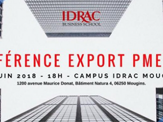 Conférence Export PME-PMI le 05/06/18 à 18h30 à l'IDRAC