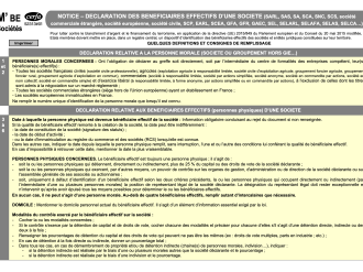 Notice du formulaire M'BE Sociétés 