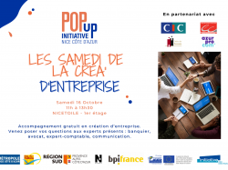 Bonne nouvelle : retour des Samedis de la Créa d'entreprise au Pop Up Initiative NCA !