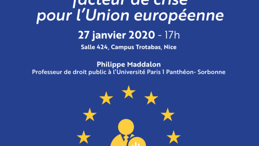 Conférence : "L'individualisme, facteur de crise de l'Union européenne ?"