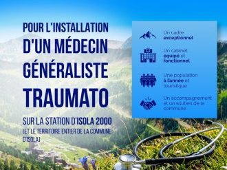 Isola lance un appel à manifestation d'intérêt pour l'installation d'un médecin généraliste traumatologue