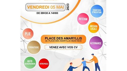 Nice : Forum de l'emploi aux Moulins ce Vendredi 5 mai
