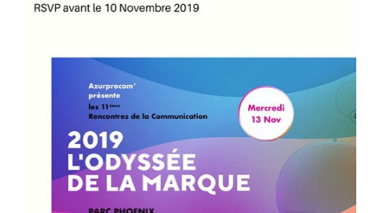Les Rencontres de la Com' 2019 : l'Odyssée de la Marque, inscriptions ouvertes !