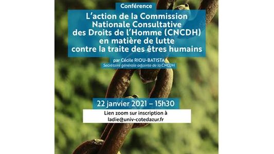 Conférence LADIE : L'action de la CNCDH en matière de lutte contre la traite des êtres humains 