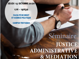 Séminaire CERDACFF : "Justice administrative et médiation" le 15 octobre à Nice