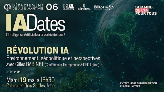 À Nice, Gilles Babinet ouvrira la Semaine de l'IA pour Tous avec une conférence sur l'IA et l'environnement