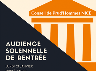 Audience de rentrée solennelle du Conseil de Prud'Hommes de Nice le 21 janvier 2019