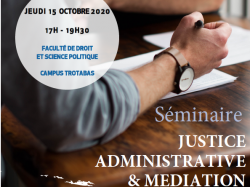 Séminaire CERDACFF : "Justice administrative et médiation" le 15 octobre à Nice