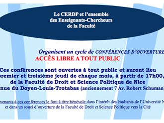 Conférence CERDP du 2 février : "Le juge au sein de l'état d'urgence" 