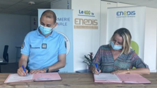 Enedis et la Gendarmerie A-M s'engagent dans un partenariat gagnant-gagnant