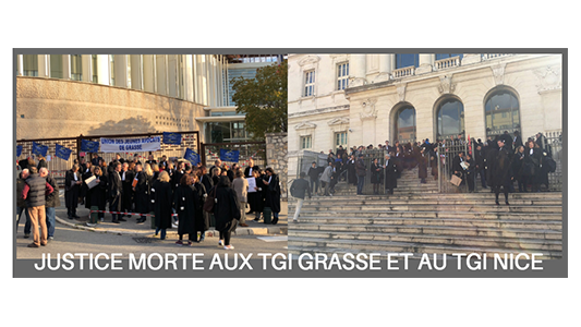 Nice et Grasse : Magistrats et Avocats ne cèdent rien