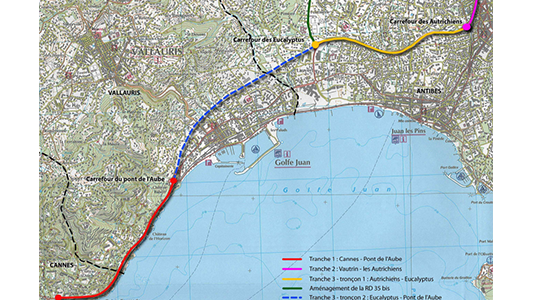 Lancement des travaux de réalisation de la Déviation de Vallauris – Golfe Juan