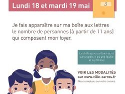 Carros : Deuxie ?me distribution de masques a ? la population le 18 et 19 mai 