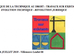 Prochain Colloque T@D : ‘'TRAVAUX SUR EXISTANTS : évolution technique, révolution juridique''