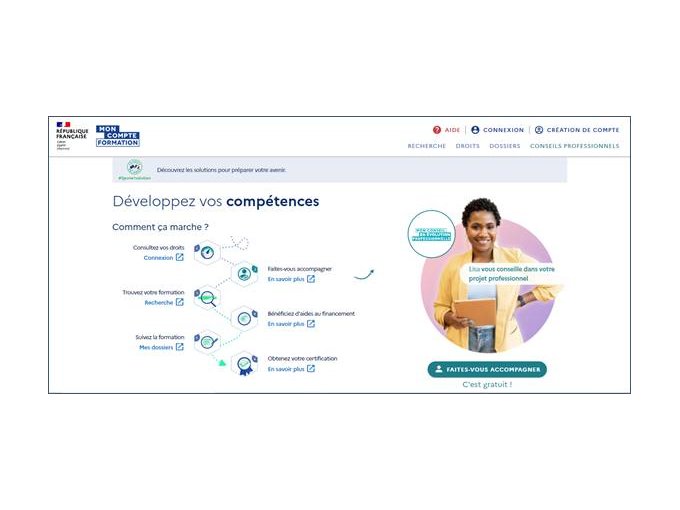 Le site Mon Compte Format