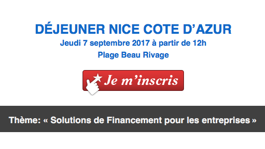 Déjeuner de rentrée Club Business 06 : les Solutions de Financement pour les entreprises en question