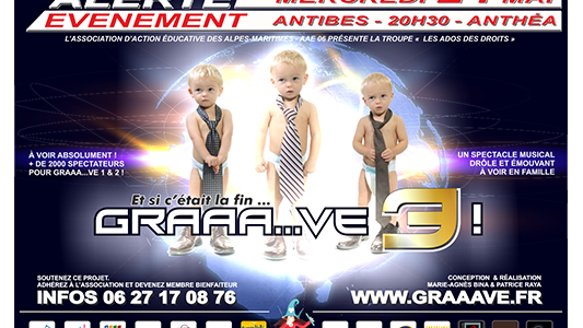 Un spectacle musical GRAAA …VE bien pour les Droits des enfants le 24 mai à Anthéa