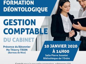 Formation UJA Nice : Déontologie et gestion comptable du Cabinet