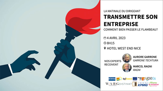 Prochaine Matinale du Dirigeant : "Transmettre son entreprise"