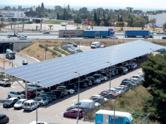 Au CADAM les ombrières du parking produiront aussi de l'électricité