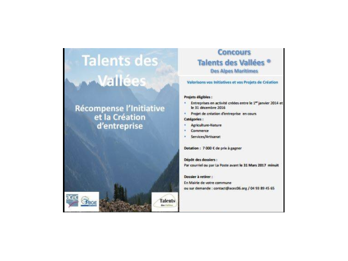Talents des Vallées : (…)