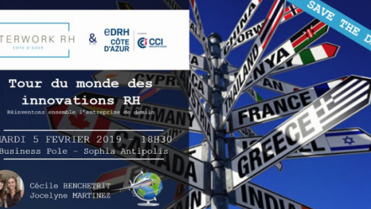 L'AfterWork RH Côte d'Azur vous propose un tour du monde des innovations RH le 5 février !