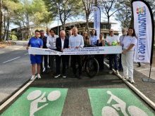 À Sophia Antipolis, une nouvelle piste cyclable de 1,15 km inaugurée avenue Albert Einstein