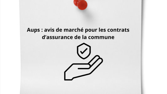 Aups : avis de marché pour les contrats d'assurance de la commune