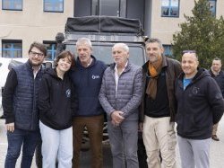 18 réfugiés et Sébastien Destremau de retour d'Ukraine