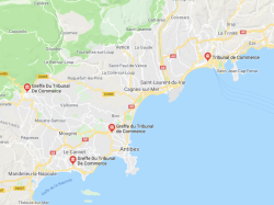 Circonscriptions des Tribunaux de Commerce des Alpes-Maritimes