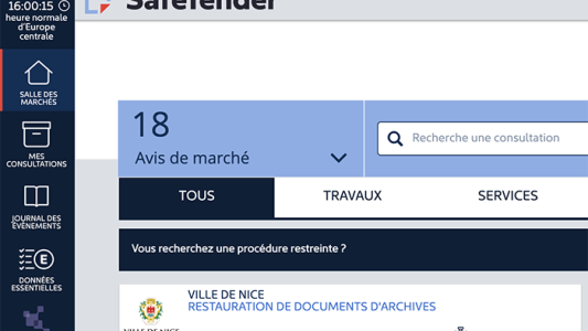 Entreprises : Nouveau portail de marchés publics de la Métropole Nice Côte d'Azur, la Ville de Nice et le CCAS