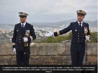 Le capitaine de frégate Guillaume Egret, commandant du Tourville