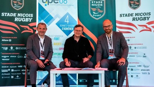 Le stade niçois et l'UPE 06 signent une convention de partenariat !