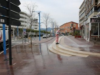 Coronavirus : les rues du département des Alpes-Maritimes désinfectées