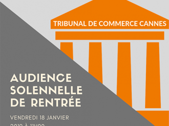 Audience de rentrée solennelle du Tribunal de Commerce de Cannes le 18 janvier 2019
