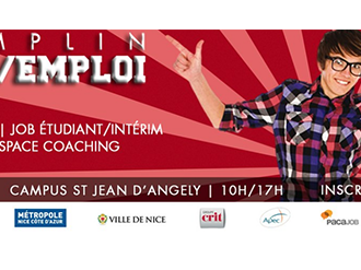 Aujourd'hui : 1ère édition du Tremplin stage/emploi de 10h à 17h Campus St Jean d'Angély - Nice