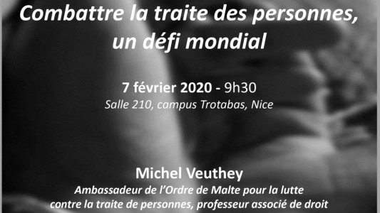 Conférence UCA- LADIE : "Combattre la traite des personnes, un défi mondial" 7 février 2020 