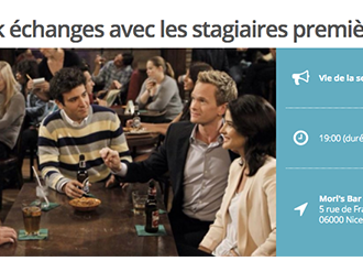 L'ANECS Côte d'Azur vous attend pour son Afterwork échanges avec les stagiaires première année
