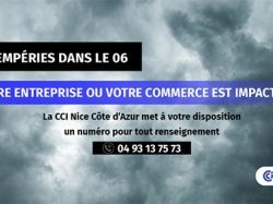 Tempête Alex : la CCI Nice Côte d'Azur est sur le front