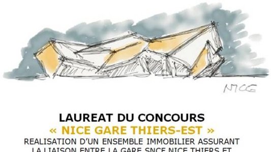 Le projet lauréat proposé par le comité de sélection pour la réalisation de l'ensemble immobilier assurant la liaison entre la Gare SNCF et l'avenue Jean Médecin est l'équipe COMPAGNIE DE PHALSBOURG et les cabinets d'architectures Daniel LIBESKIND et FÉVRIER CARRE.