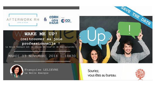 AfterWork RH Côte d'Azur : Françoise Lelièvre ex manager RH chez DANONE, coach, animera une conférence "Retrouver sa joie professionnelle"
