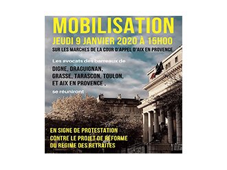 Barreau de Grasse : grève générale d'une semaine votée et manifestation régionale le 9 