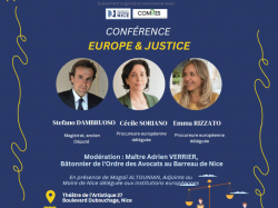 Conférence Europe & Justice à Nice le 24 mars