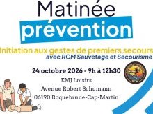  À Roquebrune-Cap-Martin, la JCE organise une matinée consacrée à la santé et à la prévention le 24 octobre