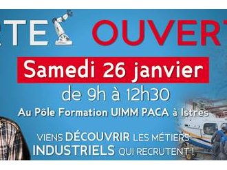 Découvrir les métiers de l'Industrie du Futur : Matinée portes-ouvertes à Istres le samedi 26 janvier