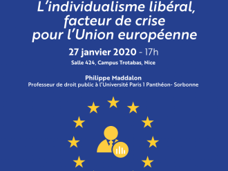 Conférence : "L'individualisme, facteur de crise de l'Union européenne ?"
