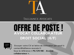 Talliance Avocats recherche un avocat collaborateur - droit social (H/F) pour renforcer son pôle dédié