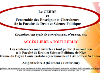 Conférence CERDP : "Le commerçant occupant le domaine public" le 18 octobre