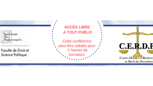 Conférence CERDP - La médiation : état actuel de la législation, champs d'application